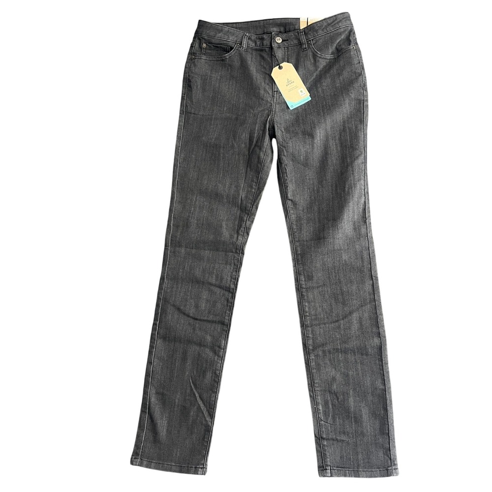 NWT Prana Women's 10 REG‎ Kayla High Rise Jeans Denim Solid Organic Stretch Gray